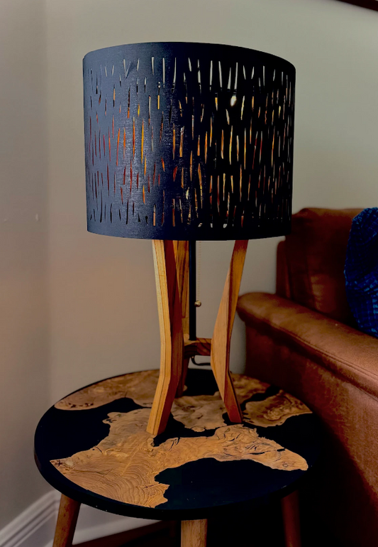 Matte Black Bedside Lamp Table Lamp Midcentury Modern Table Lamp Room Decoration