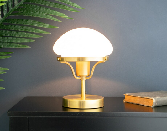 Small Elegant Mushroom Shade Table Lamp Art Deco Lighting Lamp