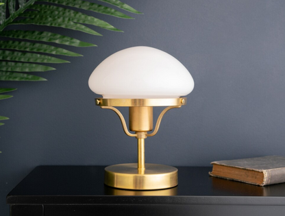 Small Elegant Mushroom Shade Table Lamp Art Deco Lighting Lamp